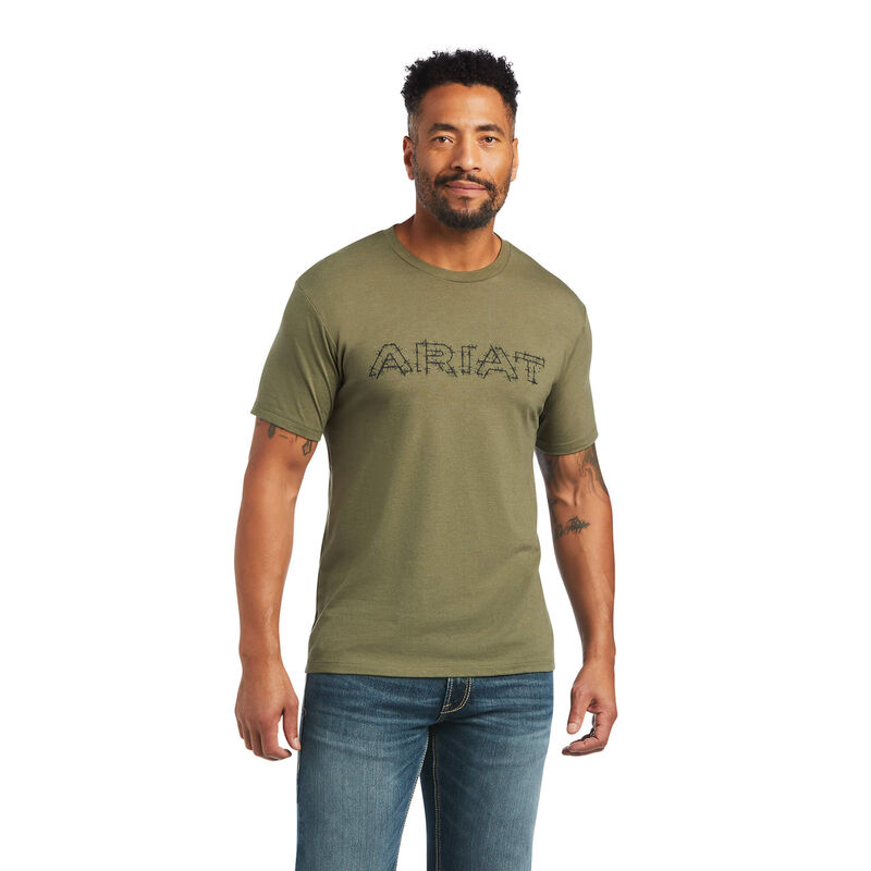Ariat T-Shirts Herren - Barbed Wire Grün ( JBTMK-8409 )
